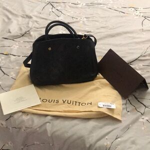 LOUIS VUITTON MONTAIGNE BB EMP NOIR with tags and proof of purchase
